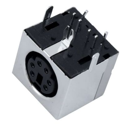Picture of PS2 DIN 6P FEM CONNECTOR SILVER HOUSING BLACK